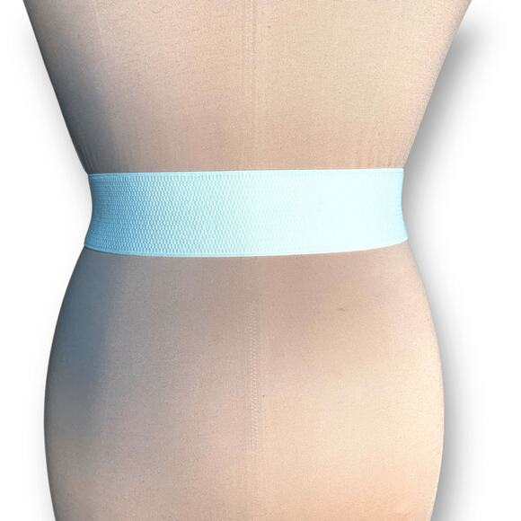 Vintage Y2K White Leather Layered Chain Belt Festival Statement Accessory Edgy main image 7